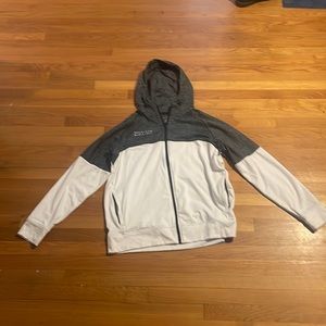 Grey and white American Eagle xl zip up hoodie.